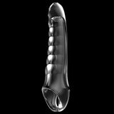 Adam & Eve Ridged Rider - Clear 22.9 cm Penis Extension Sleeve - Image 214