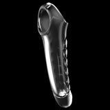 Adam & Eve Ridged Rider - Clear 22.9 cm Penis Extension Sleeve - Image 17
