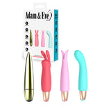 Adam & Eve PLAYFUL SEDUCTION KIT - USB Rechargeable Vibrator with 3 Interchangeable Sleeves - Image 146
