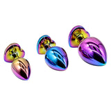 Adam & Eve RAINBOW HEART GEM ANAL TRAINING SET - Multicoloured Metal Anal Plugs with Gem Bases - Set of 3 Sizes - Image 138