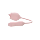 Adam & Eve THRUST & TICKLE Rose Vibrator - Pink USB Rechargeable Flickering Rose Stimulator with Thrusting Bullet - Image 10