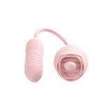 Adam & Eve THRUST & TICKLE Rose Vibrator - Pink USB Rechargeable Flickering Rose Stimulator with Thrusting Bullet - Image 99