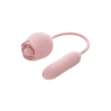Adam & Eve THRUST & TICKLE Rose Vibrator - Pink USB Rechargeable Flickering Rose Stimulator with Thrusting Bullet - Image 233