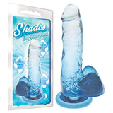Shades 7'' Jelly TPR Dong - Blue 17.8 cm Dong - Image 1