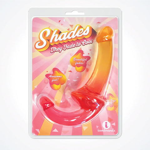 Shades 9.5'' Strapless Double Dong - Pink/Orange 24 cm Double Dong - Image 1