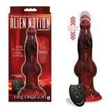 Alien Nation - Fire Dragon - Red/Black 22.9 cm USB Rechargeable Thrusting Fantasy Dong with Remote - Image 1