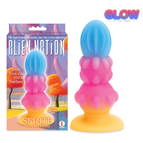 Alien Nation - Sprite - Glow in Dark Coloured 14 cm Fantasy Anal Plug - Image 1
