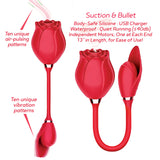 Wild Rose Suction & Bullet - Red USB Rechargeable Air Pulse & Bullet Stimulator - Image 2