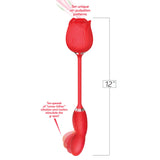 Wild Rose Come Hither & Suction Vibrator - Red USB Rechargeable Air Pulse Stimulator and Vibrator - Image 2