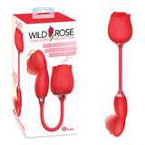 Wild Rose Come Hither & Suction Vibrator - Red USB Rechargeable Air Pulse Stimulator and Vibrator - Image 1