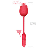 Wild Rose Lick & Thrust - Red USB Rechargeable Air Pulse Stimulator and Vibrator - Image 2