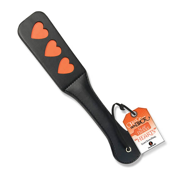 The 9's Orange Is The New Black, Slap Paddle Hearts - Black Paddle - Image 1