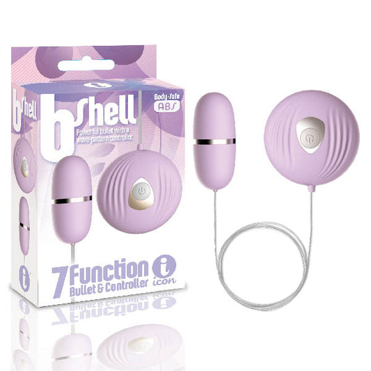 The 9's b-Shell Purple Bullet with Remote Control. Studio photo of the bullet on a white background.