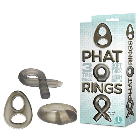 The 9's Phat Rings - Smoke Cock Rings - Set of 3 - Image 1