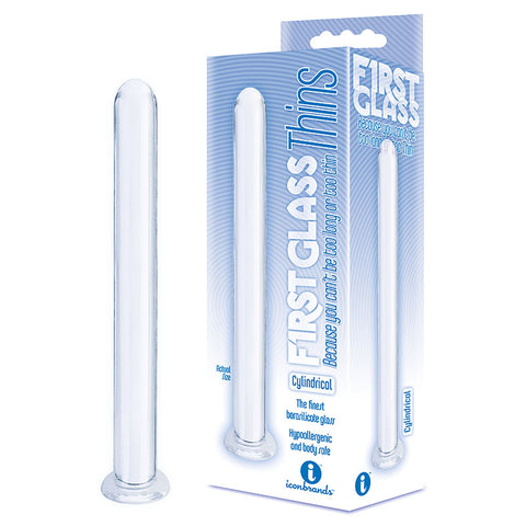 The 9's First Glass Thins, Cylindrical - Clear Glass 17.8 cm Dildo - Image 1