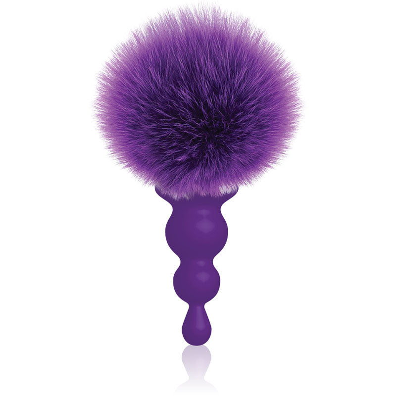 The 9's Cottontails, Beaded, Purple Butt Plug with Bunny Tail