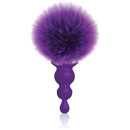 The 9's Cottontails, Beaded, Purple Butt Plug with Bunny Tail