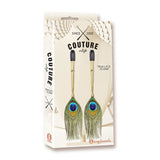 Couture Clip - Peacock Plume - Gold Nipple Clamps - Set of 2 - Image 1