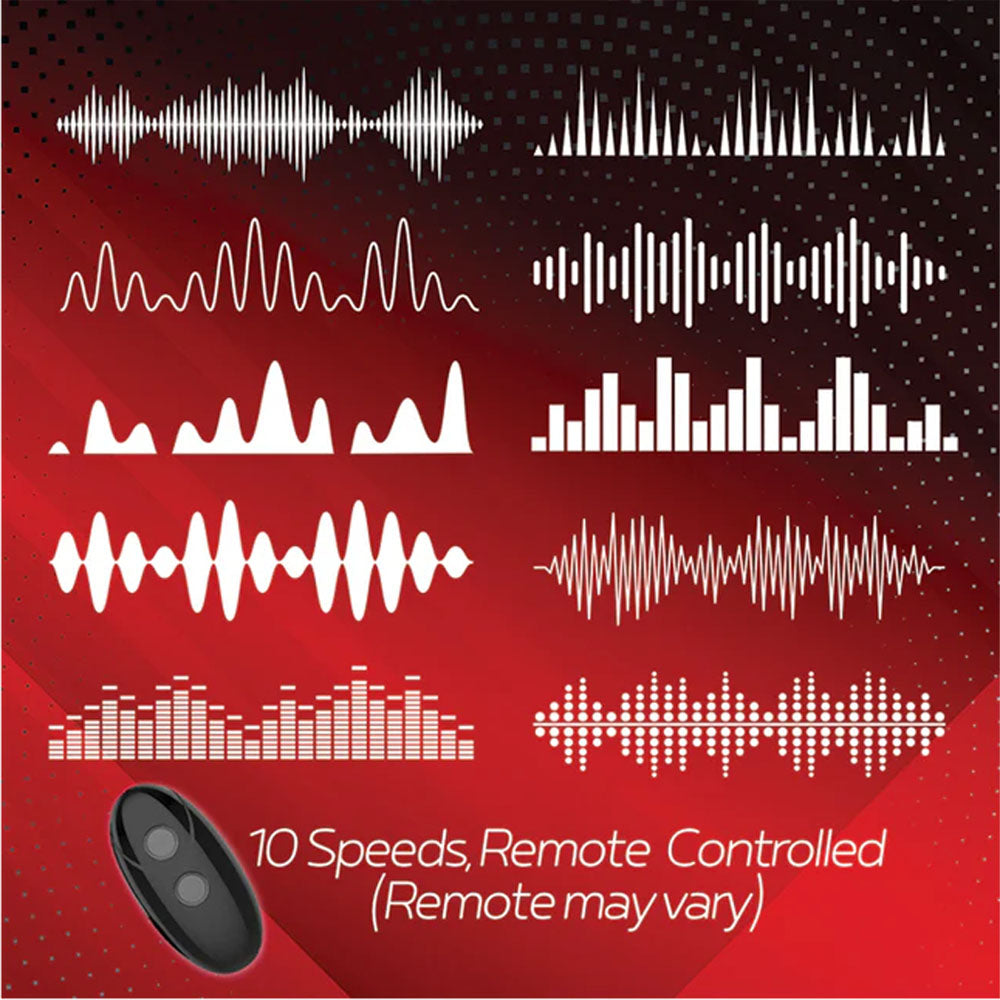 Red Dot Rings - V1 - Black Vibrating Cock Ring