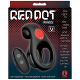 Red Dot Rings - V2 - Black USB Rechargeable Vibrating Cock & Ball Ring with Remote - Image 5