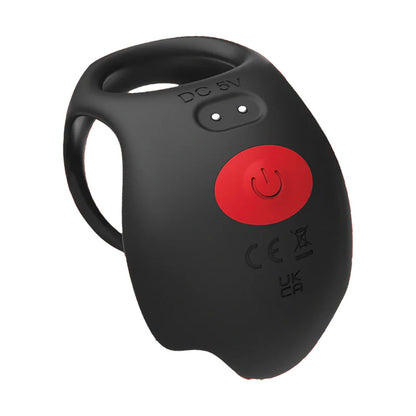 Red Dot Rings - V3 - Black Vibrating Cock & Ball Ring