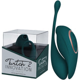 Twitch 2 - Green - Green US Rechargeable Suction Vibrator with Remote Vibrating Egg - Image 1