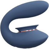 Twitch 3 - Blue/Grey - Blue/Grey USB Rechargeable Suction Vibrator - Image 2