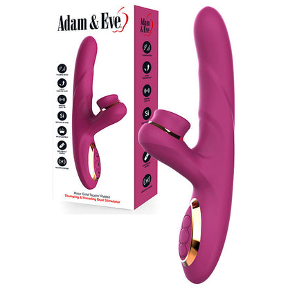 Adam & Eve ROSE GOLD TAPPIN RABBIT - Purple Tapping & Thrusting