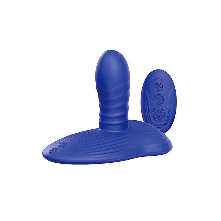 Adam & Eve Midnight Rider Blue Thrusting Vibrating Grinder