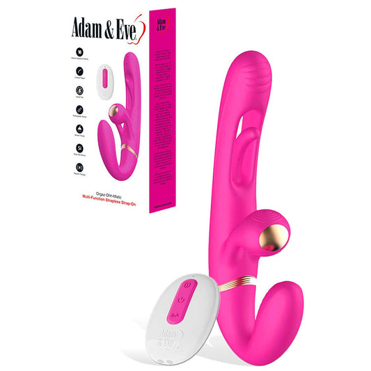 Adam & Eve ORGAZ-OHH-MATIC - Pink 23.5 cm Strapless Strap-On