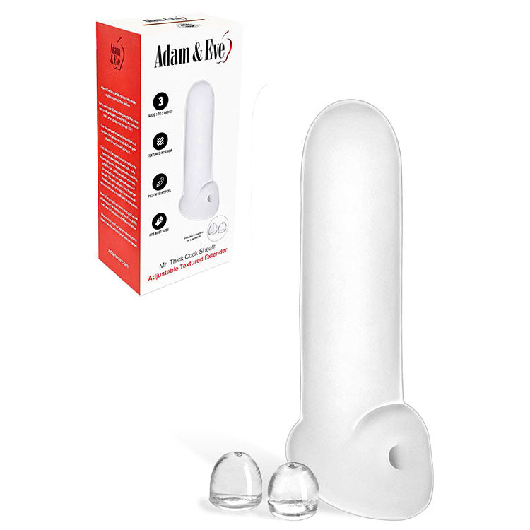 Adam & Eve MR THICK COCK SHEATH - Clear Penis Extension Sleeve