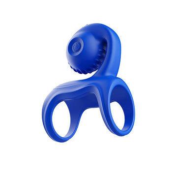 Adam & Eve ROCKIN & ROLLIN SNAIL - Blue USB Rechargeable Vibrating Couples Cage