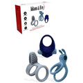 Adam & Eve ROCKIN RUMBLER ENHANCERS - Silicone Cock Rings with Rechargeable Vibrating Bullet - Set of 3