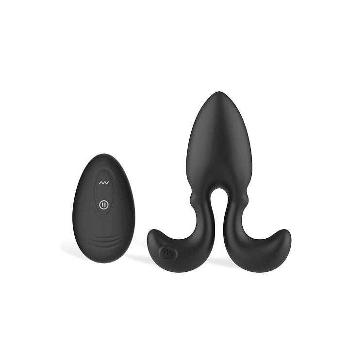 Adam & Eve OMEGA Vibrating Plug - Black 10 cm Vibrating Butt Plug