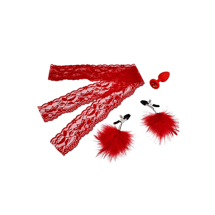 Adam & Eve DELUXE RED HOT SEX KIT - Couples Kit - 13 Piece Set
