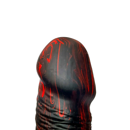 Adam & Eve THE BEDROCKER - Black/Red 22.6 cm Thrusting Dildo