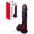 Adam & Eve THE BEDROCKER - Black/Red 22.6 cm USB Rechargeable Thrusting Dildo with Wireless Remote