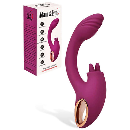 Adam & Eve ROSE GOLD CLIT TICKLER - Red 22 cm Rabbit Vibrator