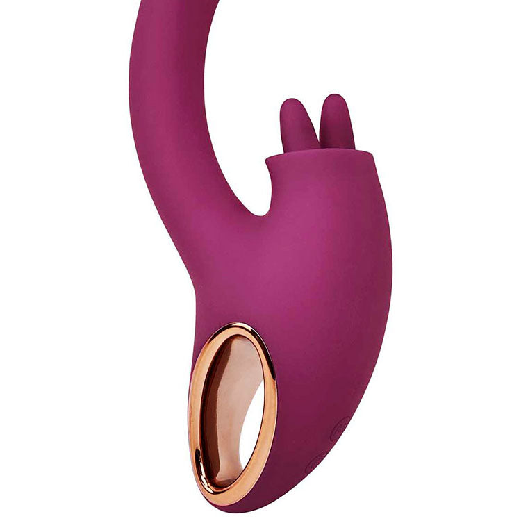 Adam & Eve ROSE GOLD CLIT TICKLER - Red 22 cm Rabbit Vibrator
