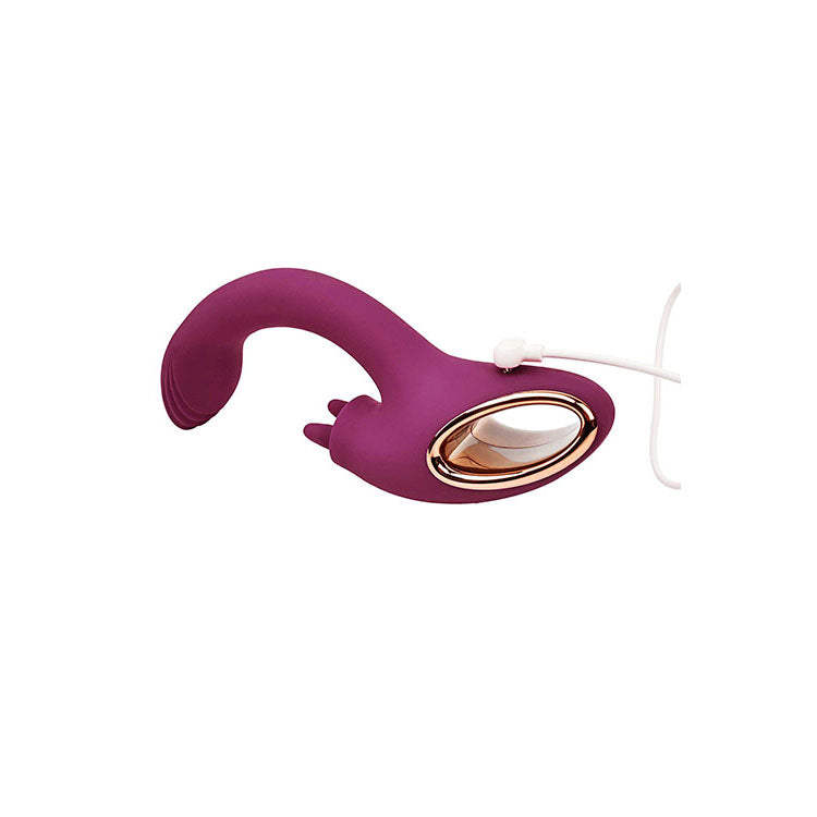 Adam & Eve ROSE GOLD CLIT TICKLER - Red 22 cm Rabbit Vibrator