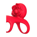 Adam & Eve VIBRATING ROSE COUPLES CAGE - Red USB Rechargeable Vibrating Penis Cage with Wireless Remote