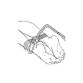 Adam & Eve BONDAGE ROPE - 3 metre (10 feet) - Black Bondage Rope - 3 metre Length