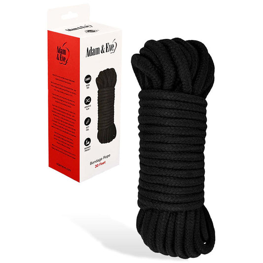 Adam & Eve BONDAGE ROPE - 9 metre - Black Bondage Rope - 9 metre