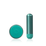 JimmyJane Mini Chroma - Teal - Teal 7.8 cm USB Rechargeable Bullet with Wireless Remote - Image 4