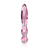 JimmyJane Dillenia Cissus - Clear Pink Glass 19.5 cm Dildo - Image 1