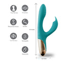Maia Skyler - Green 21.6 cm USB Rechargeable Bendable Rabbit Vibrator