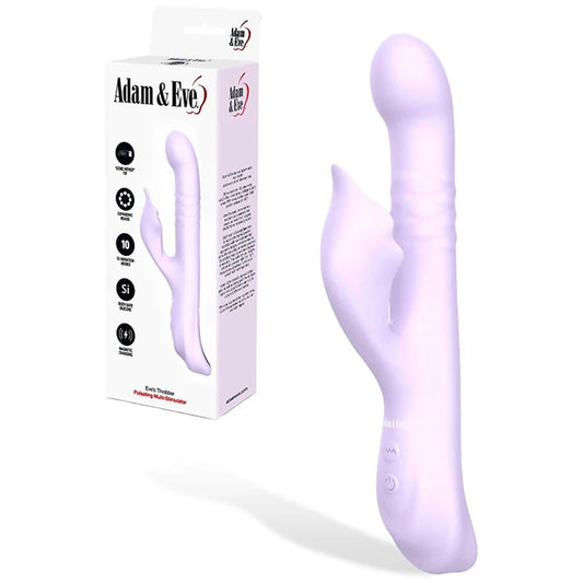 Adam & Eve EVES THROBBER - Lilac 25.4 cm Pulsating Rabbit Vibrator