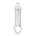 Adam & Eve ADAMS CRYSTAL EXTENDER - Clear 22.9 cm Penis Extender Sleeve with Adjustable Inner