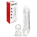 Adam & Eve ADAMS CRYSTAL EXTENDER - Clear 22.9 cm Penis Extender Sleeve with Adjustable Inner