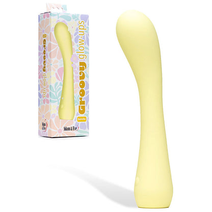 Adam & Eve GROOVY GLOW-UPS Bendie - Yellow 18.4 cm G-Spot Vibrator